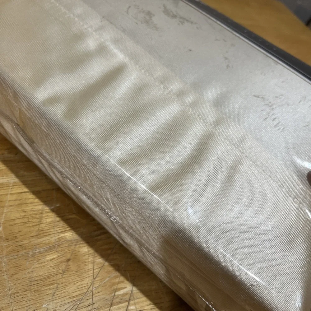 Vtg Queen Arnel Satin Sheet Set Cream Tan Bedsack 70s Sheen Finish‎ Polyester